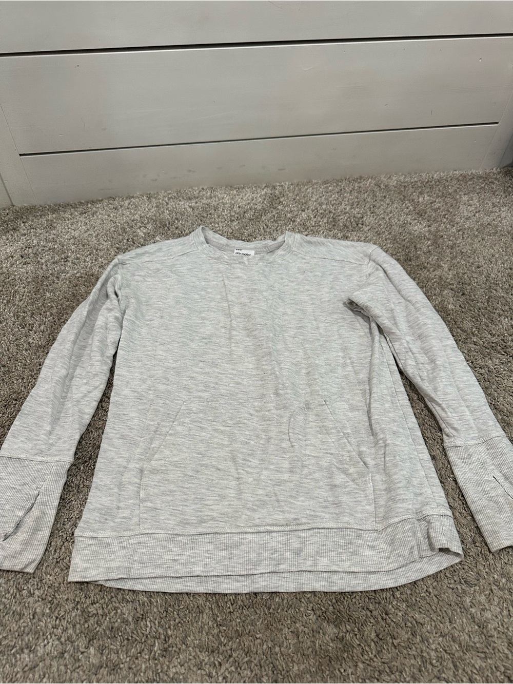 All in Motion Light Gray lightweight Pullover Sweatshirt
